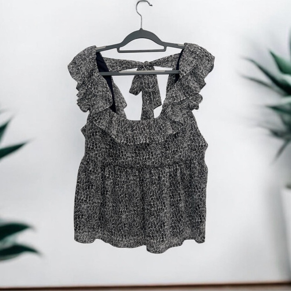 Banana Republic Women's Flutter Tie Back Babydoll Tank Size Medium NWT